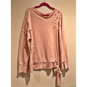 Distressed sweatshirt